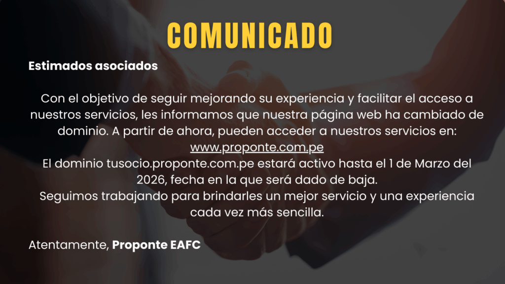 COMUNICADO (Sitio web)